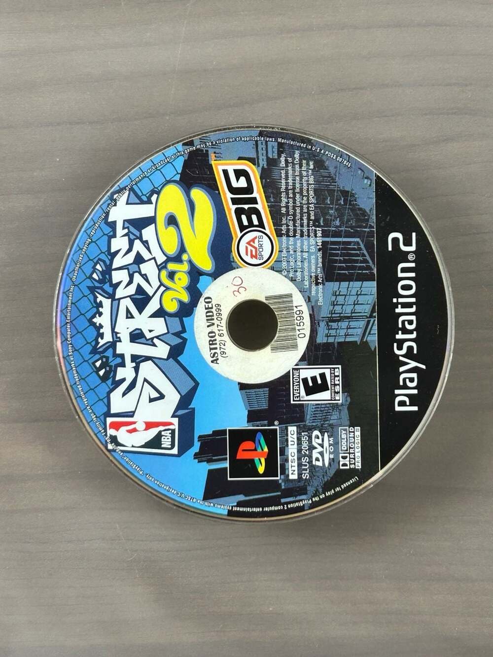 NBA Street Vol. 2 PS2 PlayStation 2 2003 Disc Only Tested Working